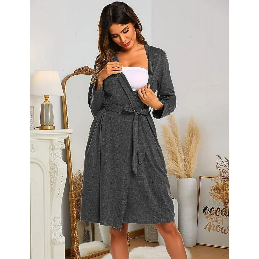 Avidlove Maternity Nursing Robes for Women Bathrobe Knee Length Hospital Gowns